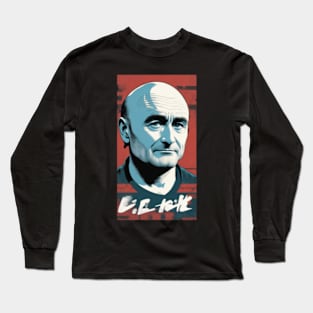 phil collins // vektor art design v1 Long Sleeve T-Shirt